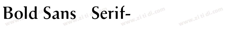 Bold Sans   Serif字体转换